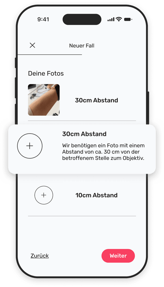 Mockup Upload Bildschirm